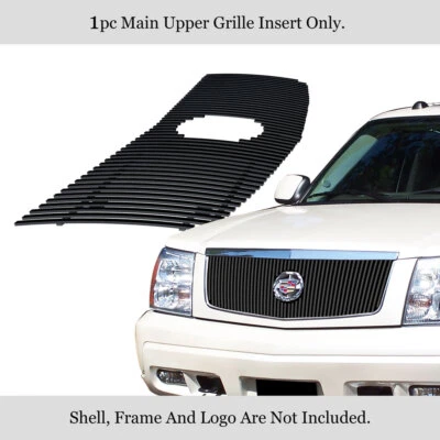 Fits 2002-2006 Cadillac Escalade/EXT/ESV Logo Show Vertical Black Billet Grille - Image 1 of 4