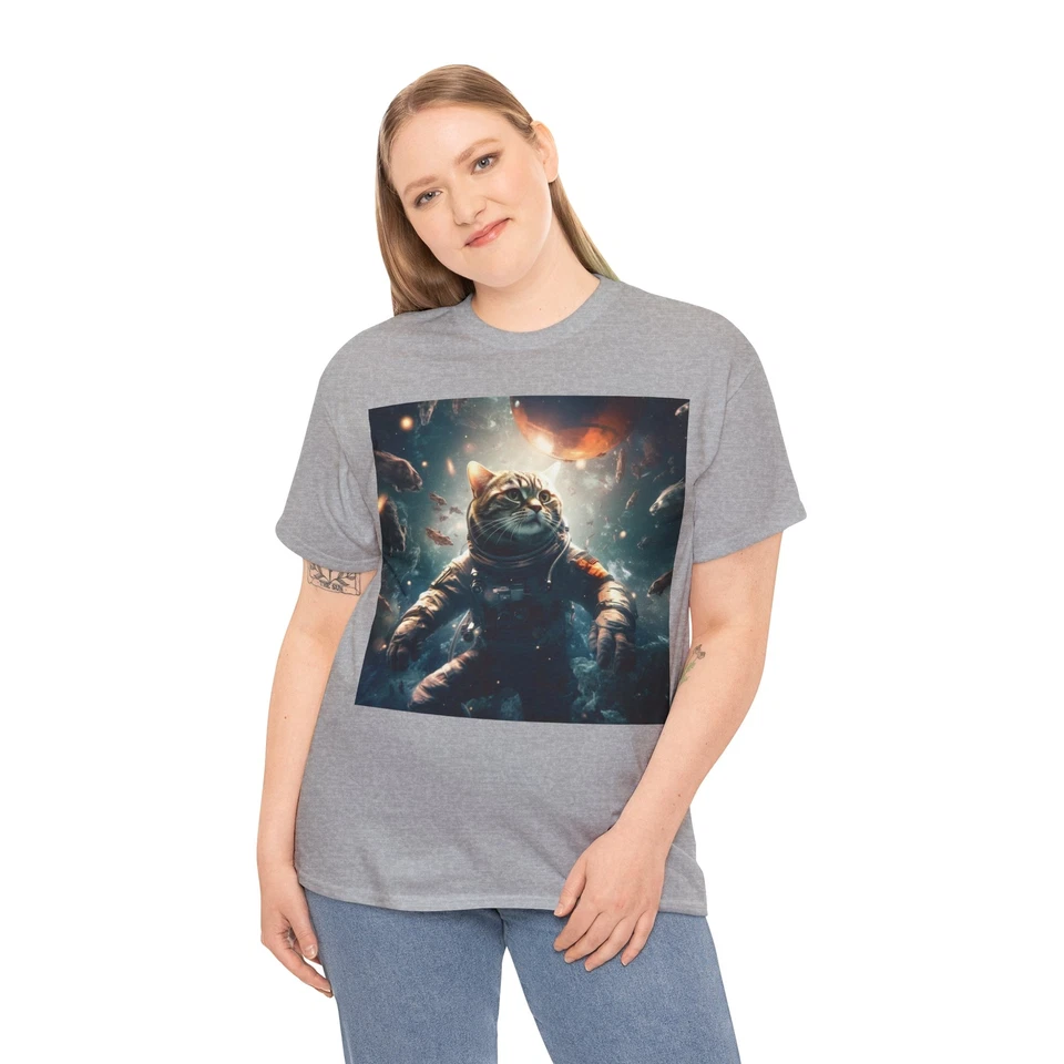 Cat in Space shirt,Astronaut Cat Shirt, Cat Lover Shirt, Funny Cat, T-Shirt  - Image 1 of 1