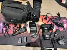 sony a6500 body + nice flash lens and 2 batteries charger, +b&w filter, bag sony