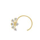 0.20 Ct Round Cut Simulated Diamond Nose Pin Piercing 14K Yellow Gold Plated