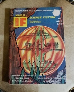 Worlds of IF Science Fiction April 1968 Pulp Digest Silverberg Chandler Brunner - Imagen 1 de 7
