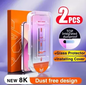 ✅2x Oleophobe Schutz Panzerfolie iPhone 14 15 16 Pro Max Anbringhilfe Blasenfrei - Bild 1 von 6