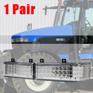 For New Holland Tractor 8670 8770 8870 LED Wraparound Headlamp 86514346 86514347 - Picture 1 of 4