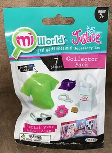 JUSTICE MI WORLD COLLECTOR PACK 7 PCS SHOPPING REAL WORLD MADE MINI SUPER CUTE!! - Picture 1 of 2
