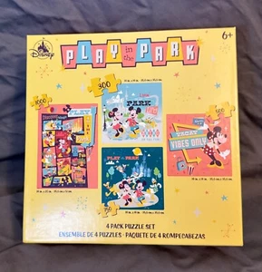 PACK DE 4 ROMPECABEZAS DE LOS PARQUES DE DISNEY JUEGO EN EL PARQUE NUEVO EN CAJA - Imagen 1 de 6