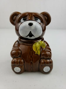 Vintage Ceramic Brown Bear Honey Jar or Jam Pot W/ RARE HARD TO FIND BEAR HEAD! - Picture 1 of 12