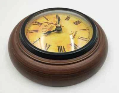Antique Style Small Wood Wall Clock –Vintage Look for Office or Study Room Decor - Image 1 of 4