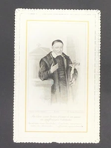 holy card santino merlettato canivet L. TURGIS PL. 502 ST. VICENTE PAUL - Picture 1 of 2