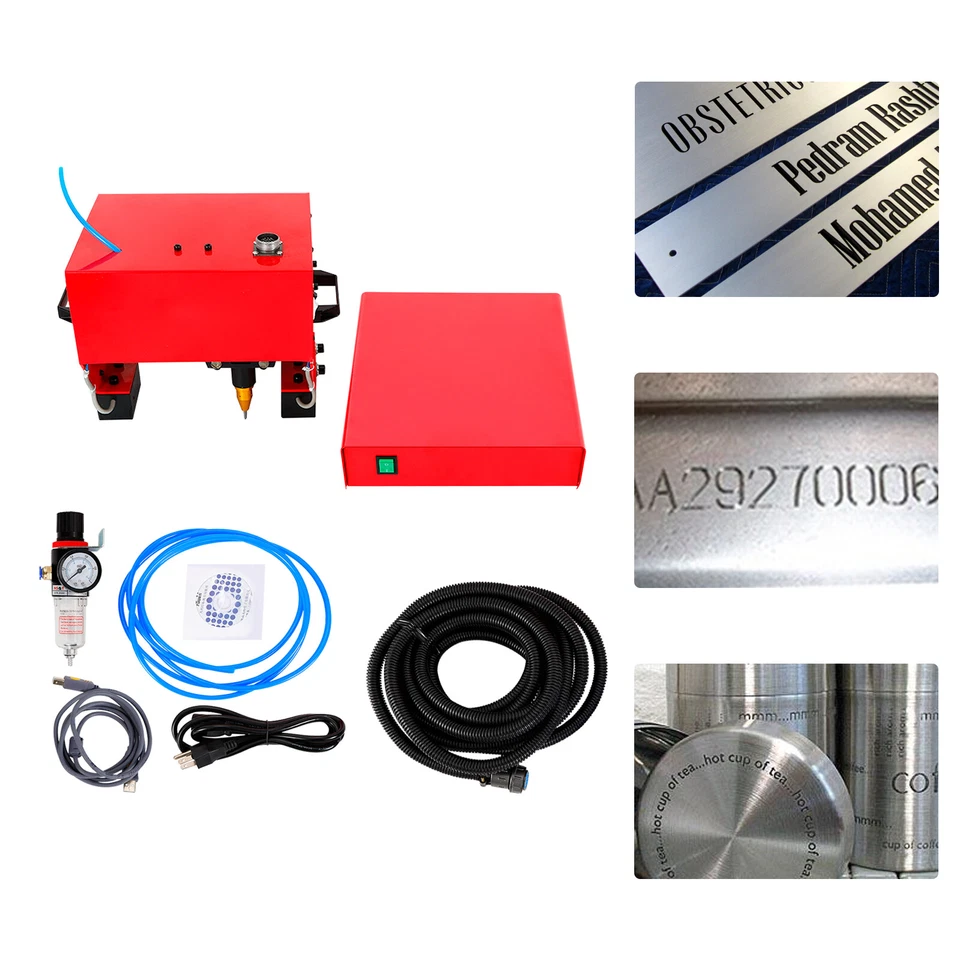 Portable handheld pneumatic dot peen marking machine VIN code 110*70mm US - Image 1 of 4