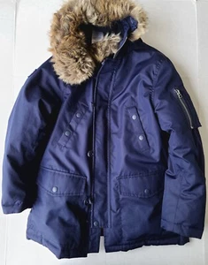 Ralph Lauren Polo Puff Jacket Blue Size M 10-12 - Picture 1 of 7
