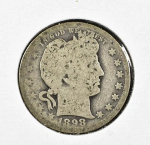 1898 O Barber Quarter Good - Picture 1 of 2