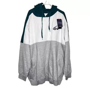 Fanatics Men's Philadelphia Eagles Grey Green Hooded Sweatshirt Size 3XL Tall - Picture 1 of 5