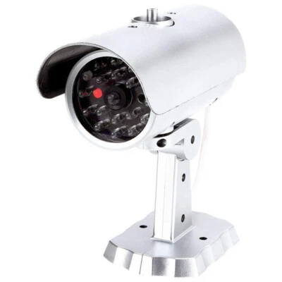 Dummy CCTV Surveillance Fake Camera Home Security LED Flashing Light  - Image 1 of 2