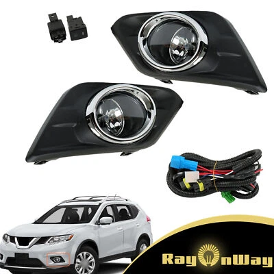Luz antiniebla lateral izquierda y derecha para Nissan Rogue 2014 2015 2016 con cubierta + interruptor + cables Foto 1 de 4