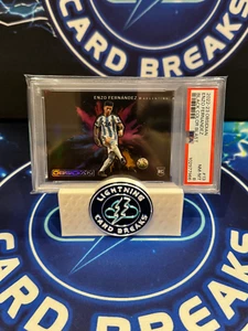 ENZO FERNANDEZ 2022-23 Panini Obsidian Black Color Blast RC Rookie PSA 8 - Picture 1 of 2