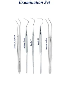 Dental instrumentos diagnóstico Explorer 23 Sondas Meriam College Tweezers Kit - Imagen 1 de 6