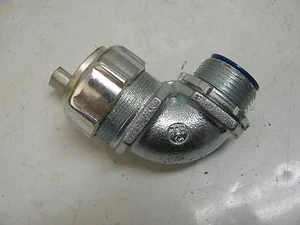 THOMAS & BETTS 5354GR 1-IN INS L/T 90 DEGREE CONNECTOR W/ REVOLVER PACK OF 1 NEW - Picture 1 of 4