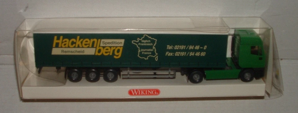 WIKING Iveco Autoarticolato " Spedizione Hackenberg Remscheid " H0, #X-86-24 - Immagine 1 di 1