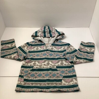 Sudadera con Capucha GYMBOREE Niñas, Bolsillo Frontal con Unicornio y Estampado de Corazón. (5-6) Foto 1 de 4