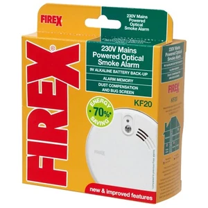 Kidde KF20 Firex 4973 Optical Mains Smoke Alarm 9V Alkaline Battery - Picture 1 of 2