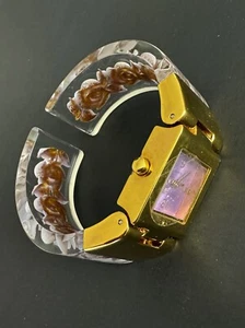 New Joan Rivers Vintage Lucite Floral Watch - Picture 1 of 7