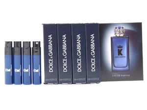 D&G DOLCE & GABBANA K FOR MEN EDP .8ml .02fl oz x 4 COLOGNE SPRAY SAMPLES - Picture 1 of 1
