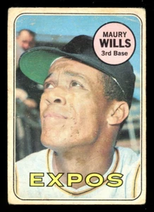 1969 TOPPS OPC O PEE CHEE BASEBALL #45 Maury Wills VG Montreal Expos Card - Picture 1 of 2