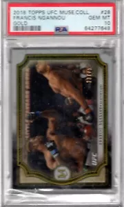 2018 Topps UFC Museum Collection FRANCIS NGANNOU #28 Gold SP /75 PSA 10 GEM MINT - Picture 1 of 1