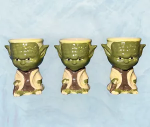 NEW Lot Of 3 Star Wars Galerie Yoda Mug Coffee Cup Goblet 2012 Ceramic Jedi - Picture 1 of 6