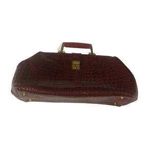 SUDHAUS Vintage Leder Arzt Stil Umhängetasche Handtasche Braun Made In USA - Bild 1 von 7