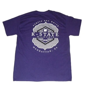 Kansas State Wildcats Mens Adult Purple T-Shirt sz. Large New Ncaa - Picture 1 of 3