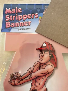 Banner de fiesta de stripper masculino - 38,5 pulgadas creaciones Ozze nuevo - Imagen 1 de 1