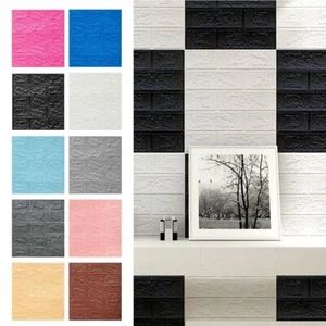 Waterproof Foam Brick Wallpaper Wall Decals Living Room Bedroom Kitchen - Picture 1 of 22