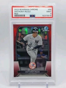 2023 Bowman Chrome Red Refractor 🔥 ANTHONY RIZZO 🔥 PSA 9 Mint #1/5 Yankees - Picture 1 of 2