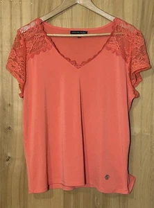 Adrienne Vittadini Women's Size XL Lace Sleeve V-Neck - Picture 1 of 5