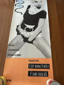 "Póster promocional vintage Trans Vision Vamp Wendy James 36x14""" - Imagen 1 de 6