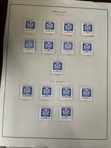 US Official Mail Set of Coil and Perforated Stamps. 1989-2001 postfrisch L aufklappbar - Bild 1 von 1