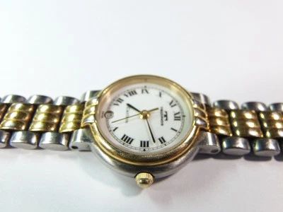 TECHNOS Reloj Mujer Cuarzo Suizo CARLTON Acero Inoxidable Oro 10K Dos Tonos CH 260900 Foto 1 de 4