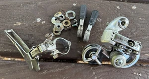 Vintage Suntour aR front & rear mech derailleurs & gear levers, 80's road bike - Picture 1 of 5