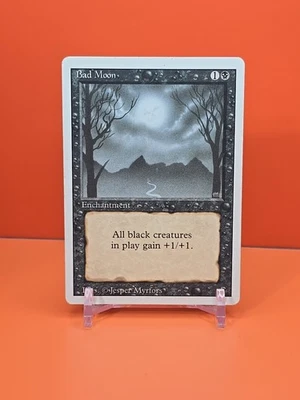 ⚫️⚫️⚫️ 1994 Magic The Gathering BAD MOON  REVISED 3RD EDITION PLAYED ⚫️⚫️⚫️ - Image 1 of 2
