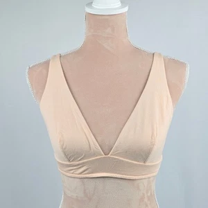 Lively Plunge Bralette Beige Size Large - Picture 1 of 5