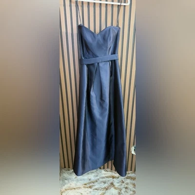 Elegante Vestido Alfred Sung Azul Marino Talla 4R Foto 1 de 4