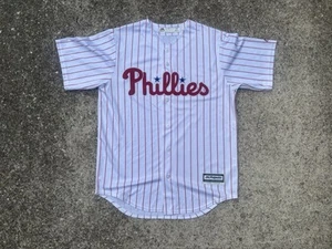 Philadelphia Phillies Majestic Baseball Trikot Herren M Nadelstreifen Weiß Cool Base - Bild 1 von 7