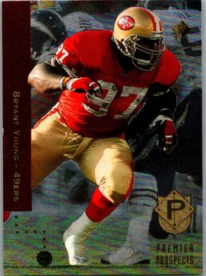 SP 1994 - Premier Prospects Bryant Young #6 (RC) Gigantes de San Francisco Foto 1 de 2