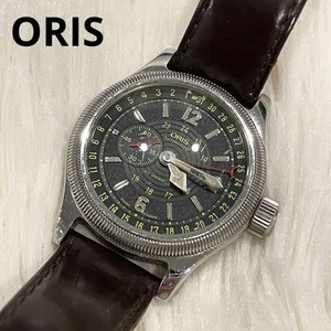 Oris Analog Automatic Men Big Crown Commander Pointer Date Junk Item Vintage 483 - Picture 1 of 11