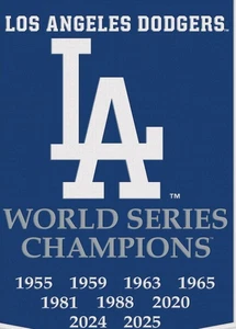 VORBESTELLUNG Los Angeles Dodgers 2025 World Series Champs 3 x 5 Fuß Flagge Banner - Bild 1 von 1