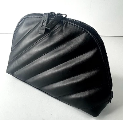Yves Saint Laurent YSL Beaute Makeup Cosmetic Bag Toiletry Travel Pouch Black - Image 1 of 4