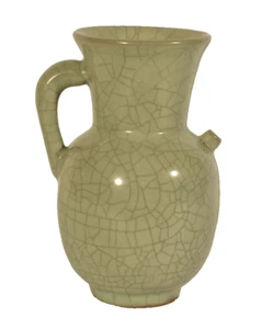 Yuan Style Crackle Glazed Celadon Wine Pitcher - Picture 1 of 4