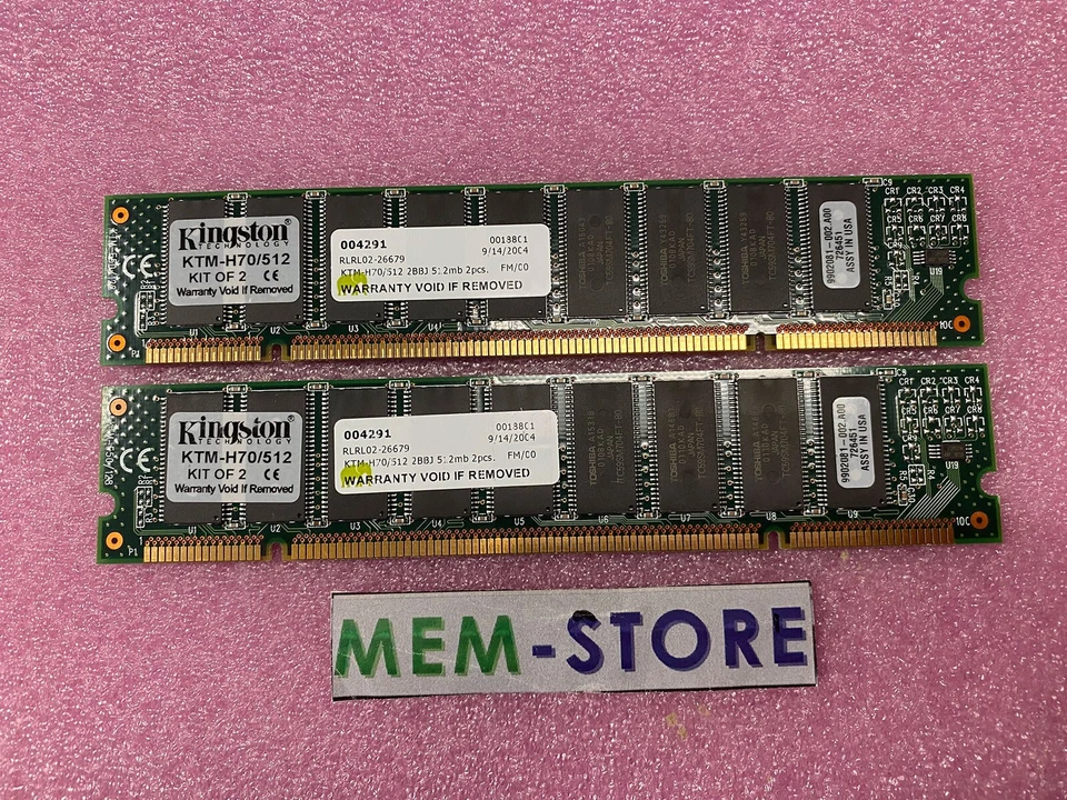 512MB 2x256MB KTM-H70/512 Kingston Original 100MHz ECC UDIMM RAM IBM RISC System - Image 1 of 1