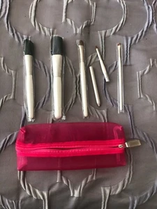 Crown Pro Set of 5 Pink Mesh Travel Brush Set - Picture 1 of 6